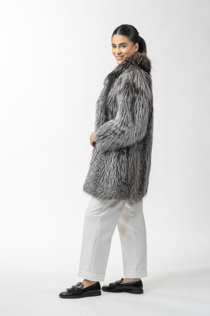Silver Fox Fur Jacket by Centropel